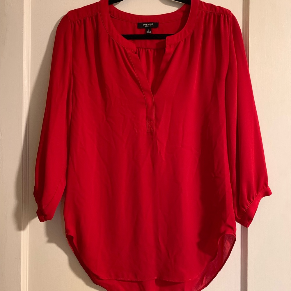 Red blouse